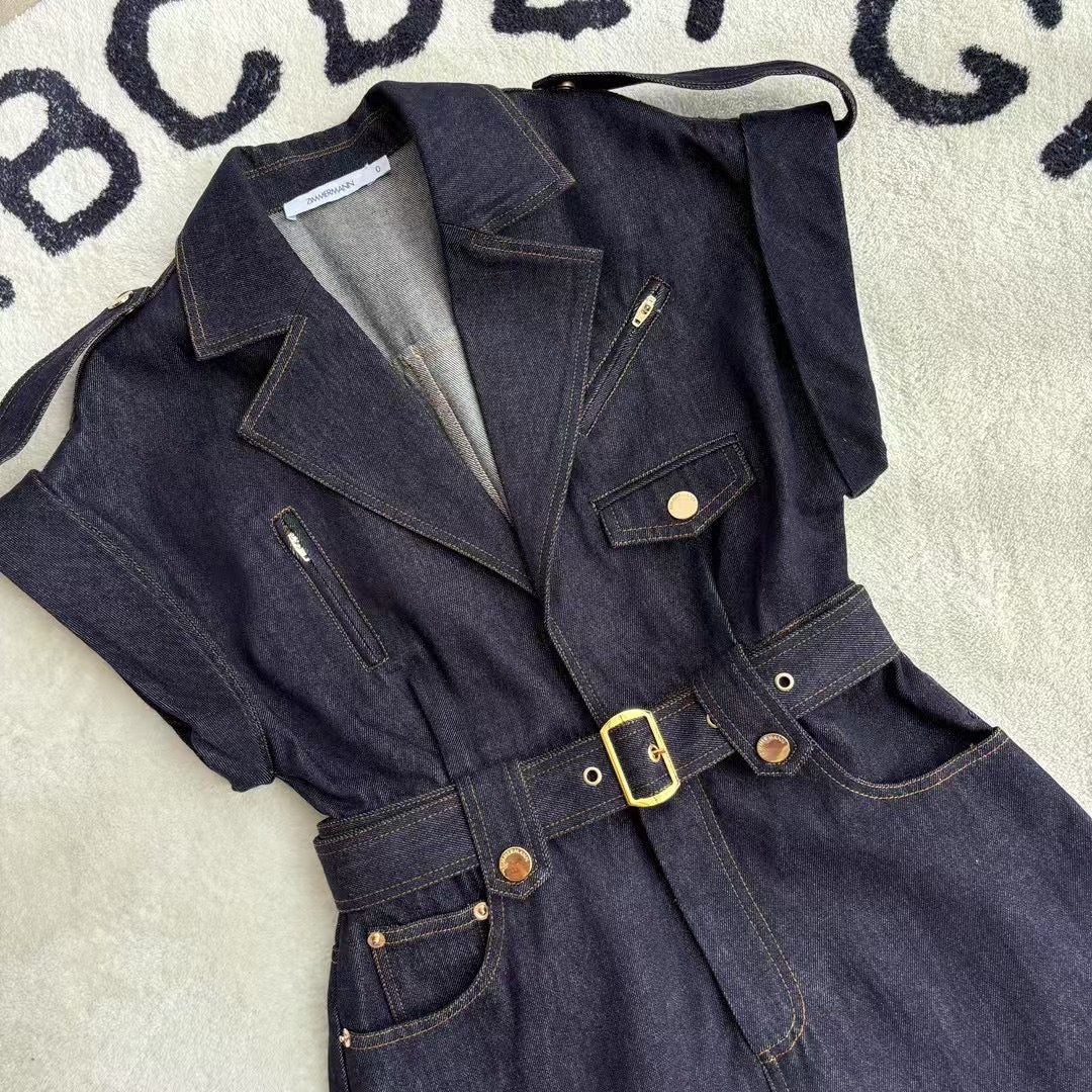 ZIMMERM* 25SSDENIM JUMPSUIT