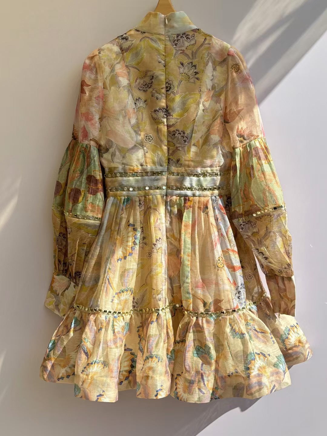 ZIMMERM* 25SS Silk and Linen Colorblock Dress 1:1