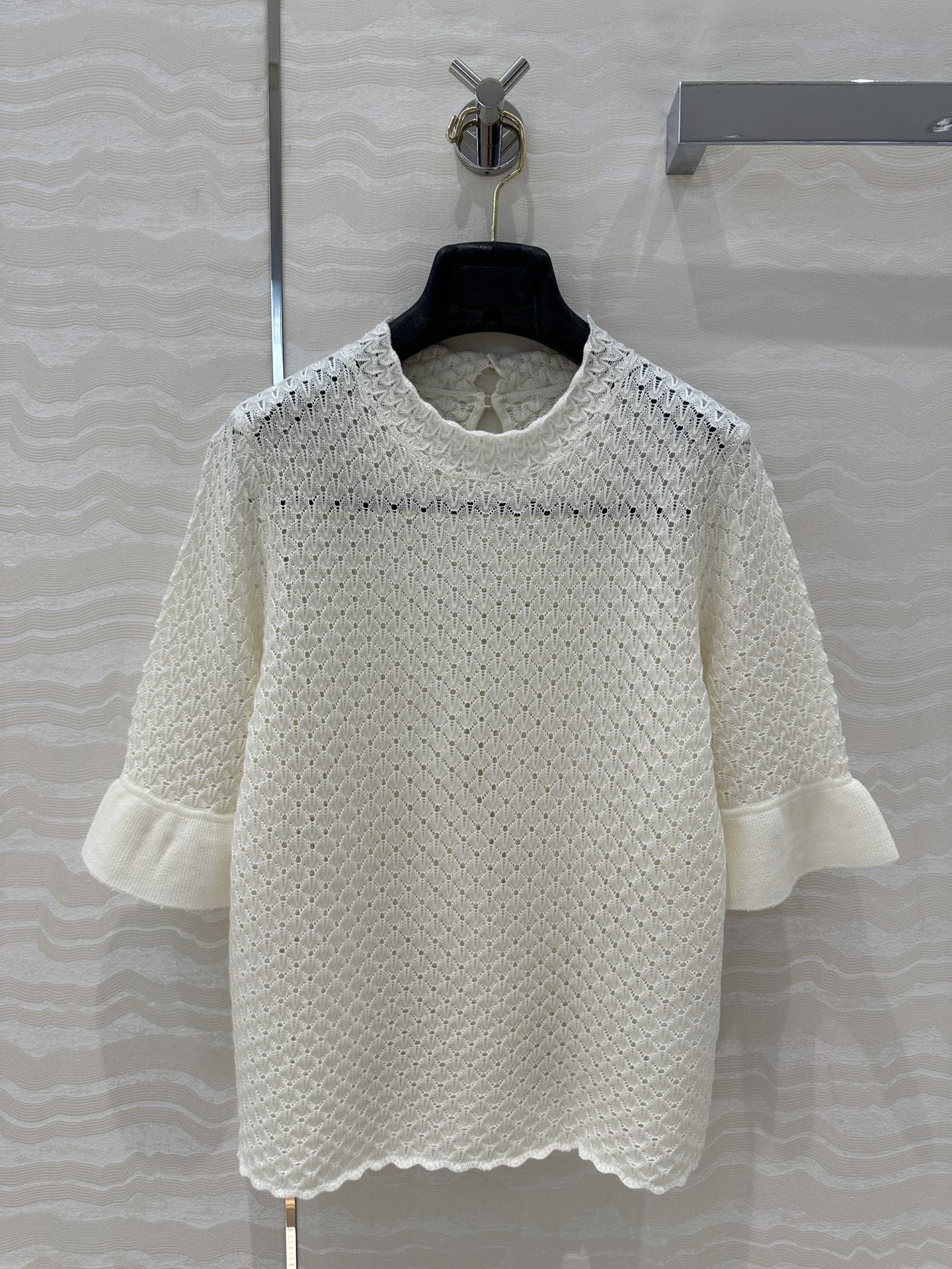 Chlo* 25SS100% wool openwork sweater