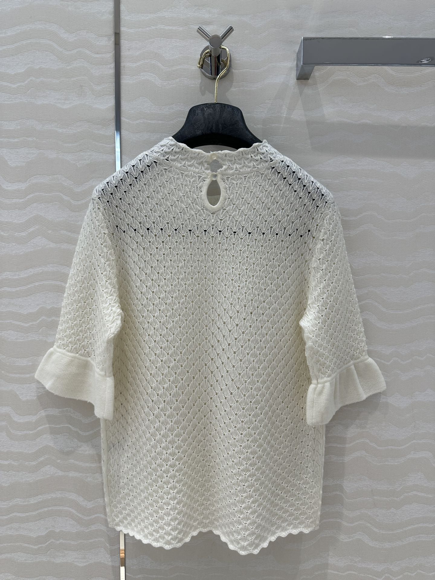 Chlo* 25SS100% wool openwork sweater