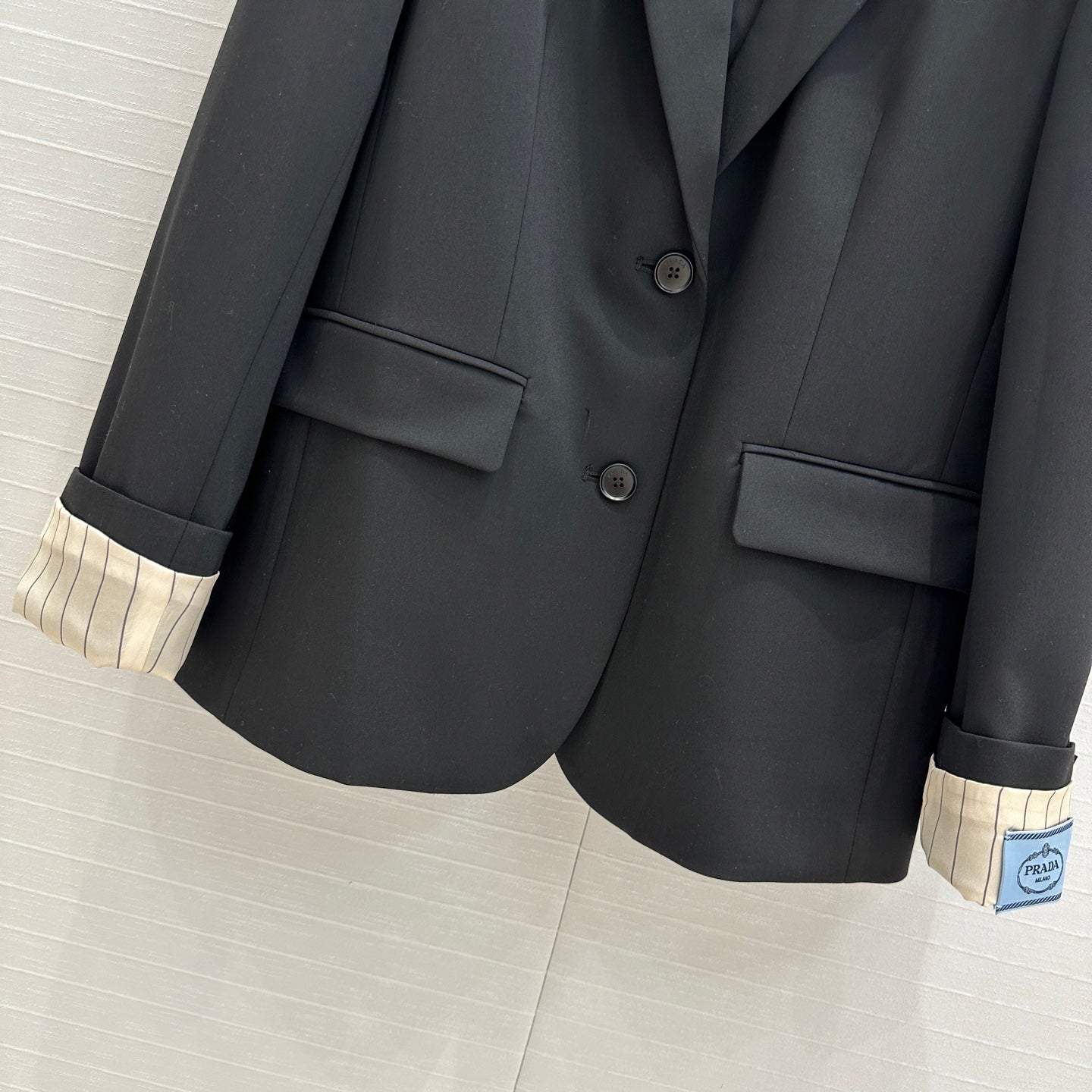 PRA* 25SS Minimalist Striped Sleeve Blazer