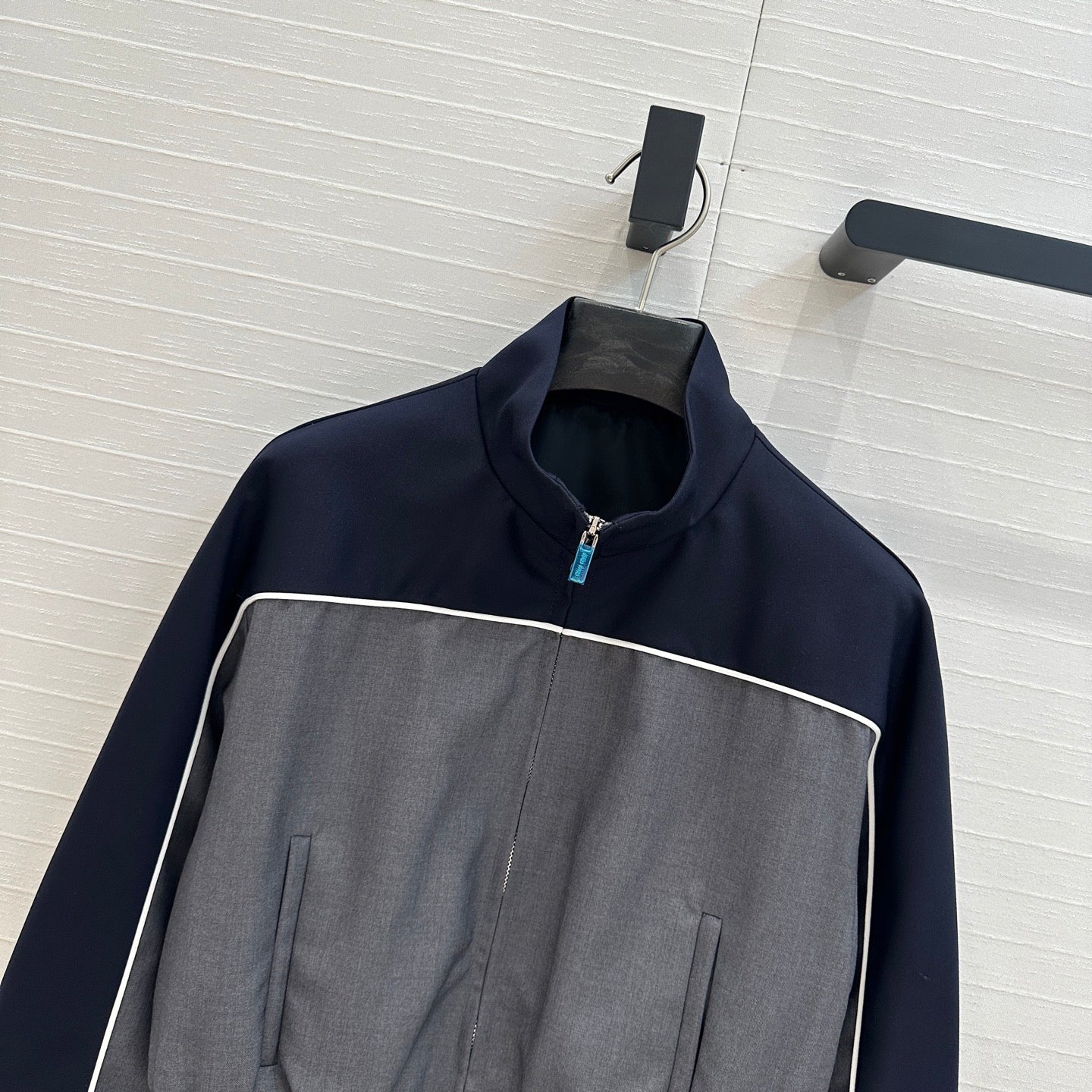 MIU* 25SS blue-gray sports suit