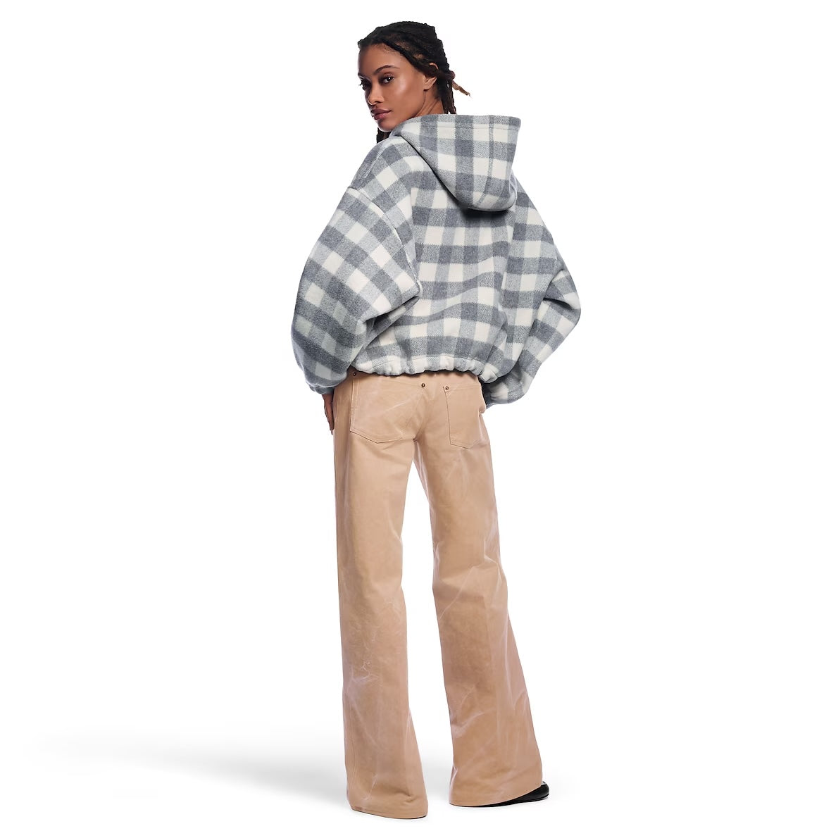 LOU* 25SS hooded loose wool coat