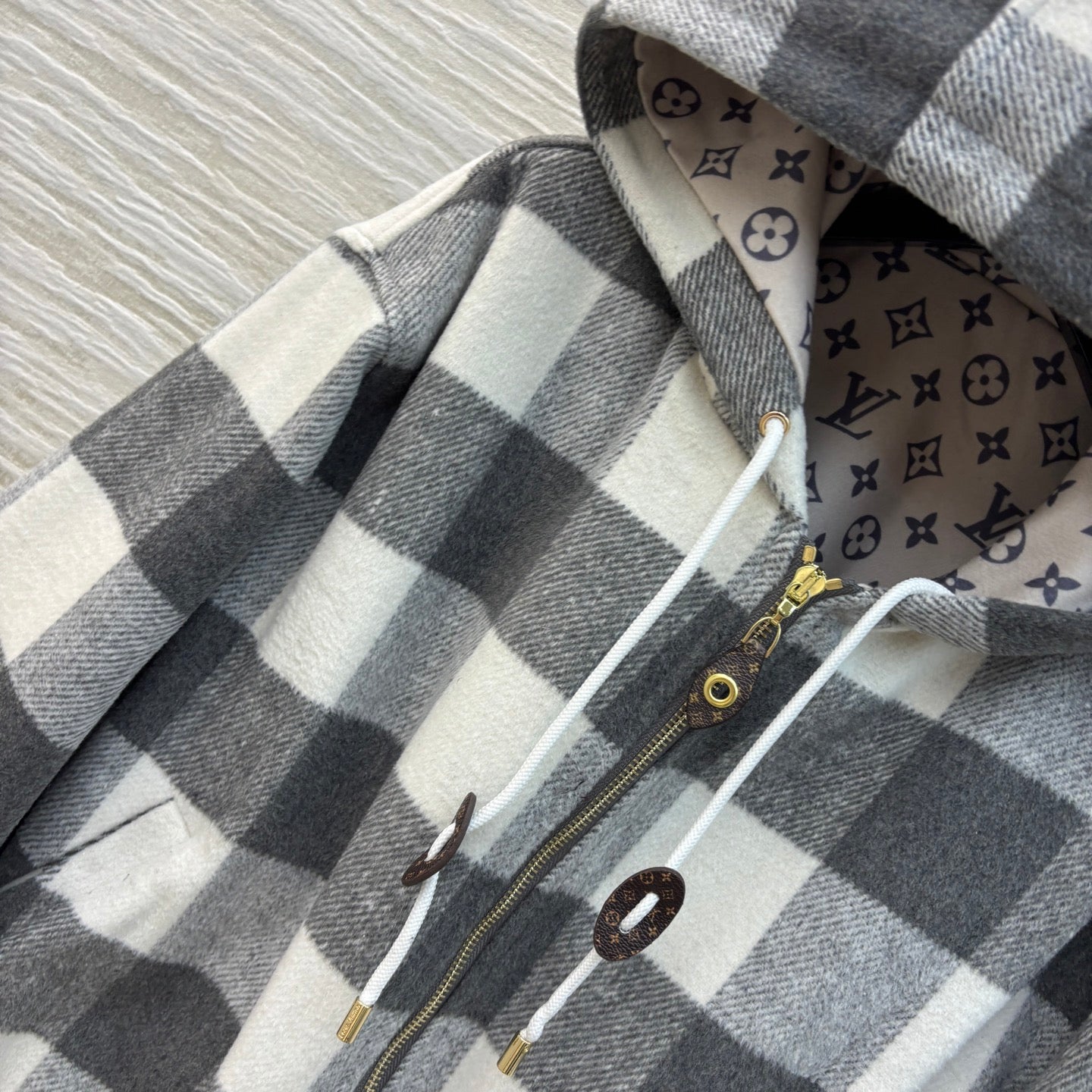 LOU* 25SS hooded loose wool coat