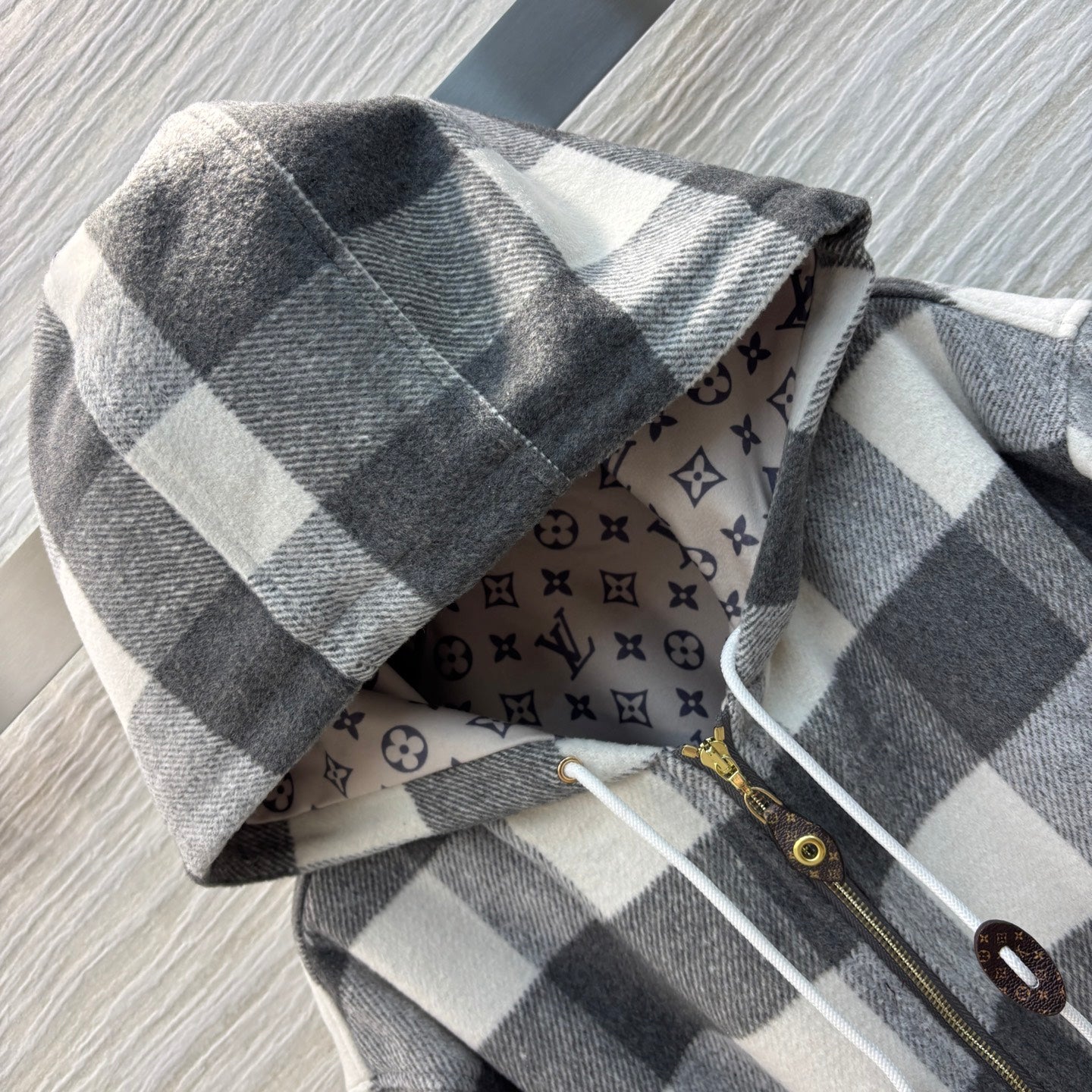 LOU* 25SS hooded loose wool coat