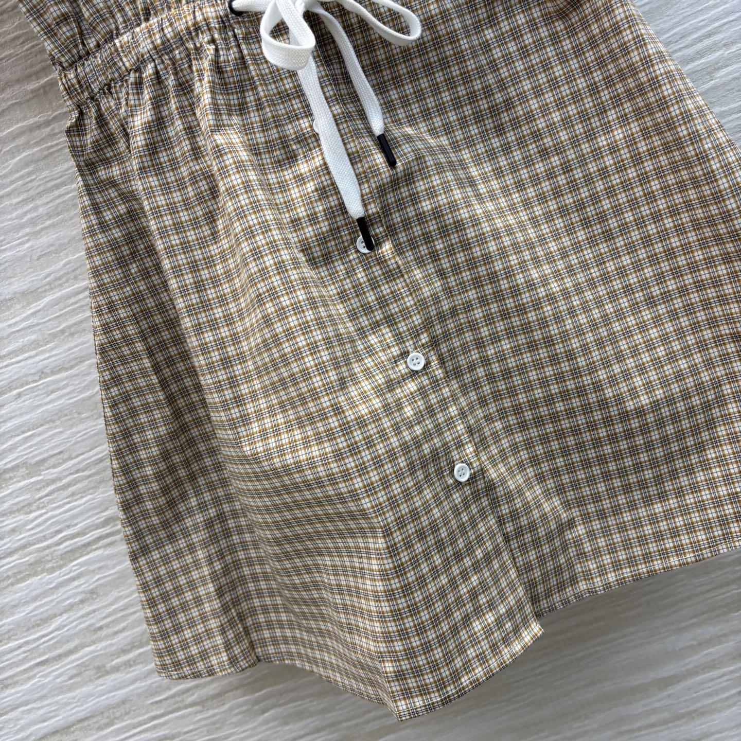 MIU* 25SS lapel short-sleeved dress