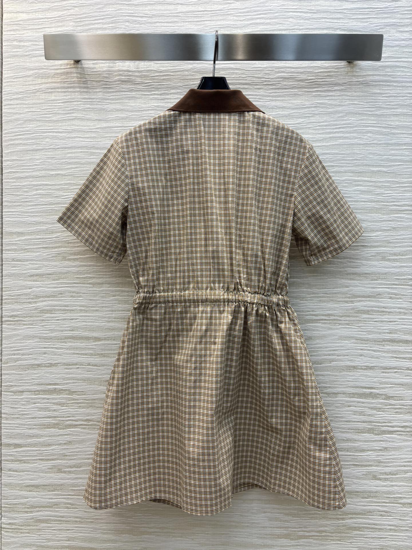 MIU* 25SS lapel short-sleeved dress