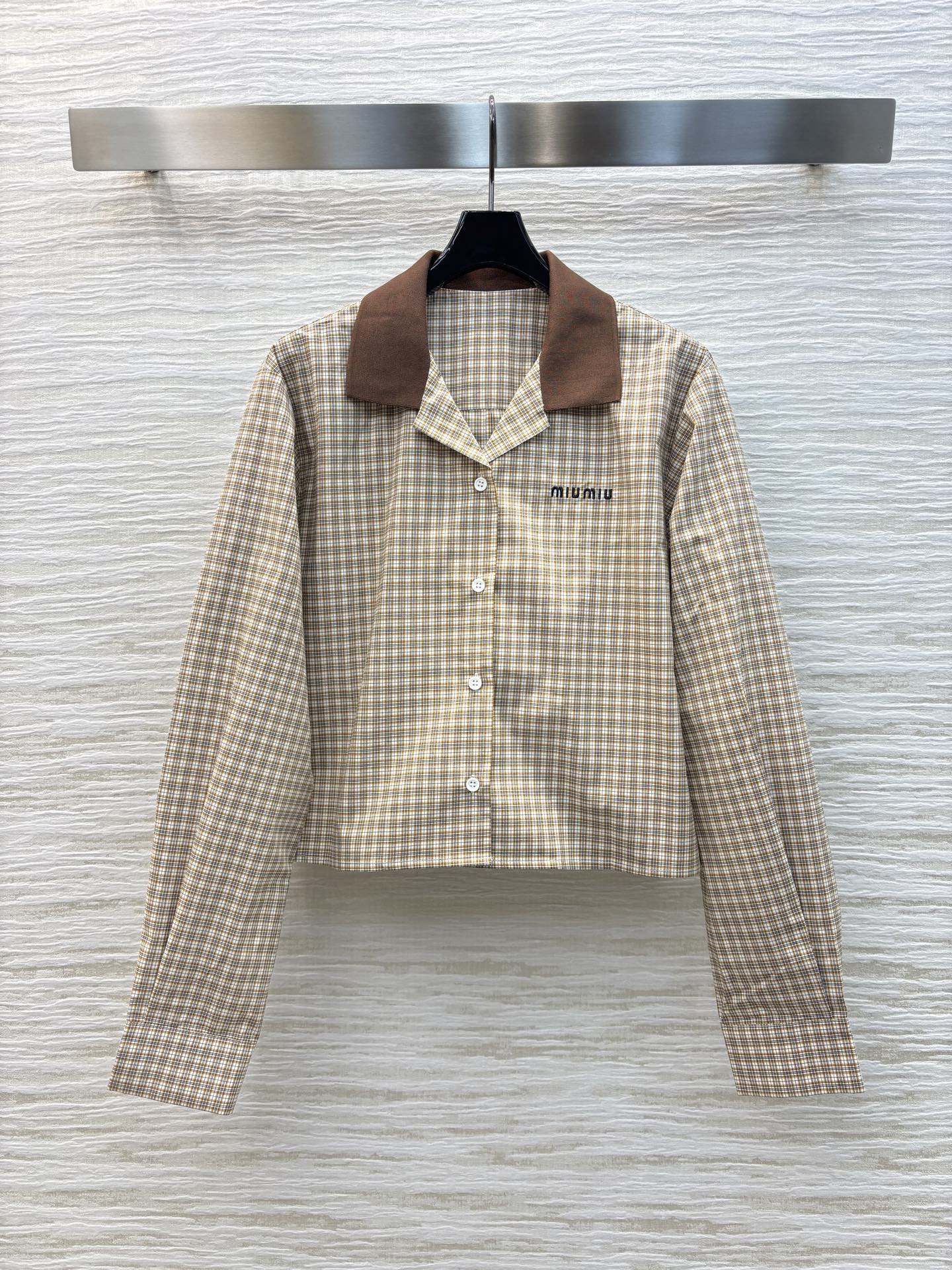 MIU* 25SS Lapel Shirt+Short Skirt