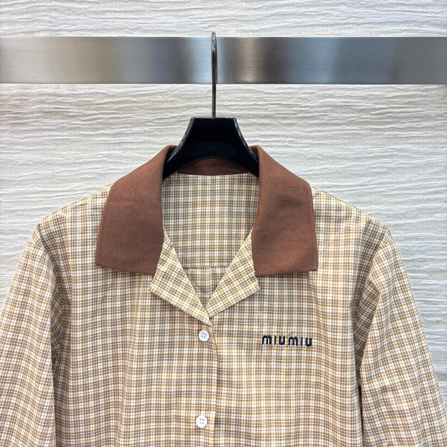 MIU* 25SS Lapel Shirt+Short Skirt