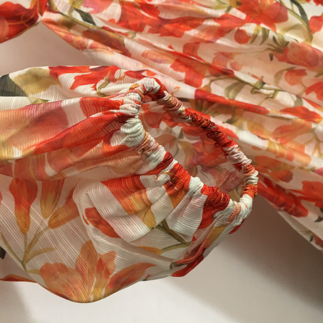 ZIMMERM* Lily Printed Lantern Long Sleeve Dress