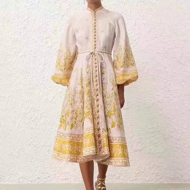 ZIMMERM* printed tie waist dress