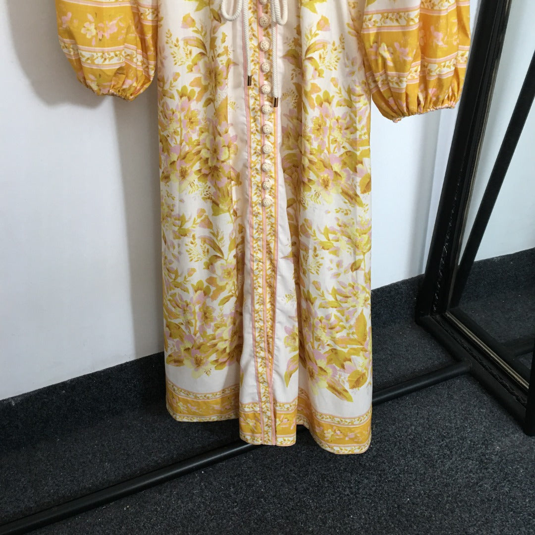 ZIMMERM* printed tie waist dress