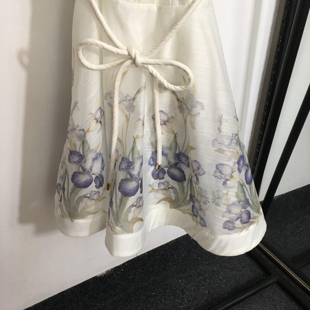 ZIMMERM*Flower print tie waist dress