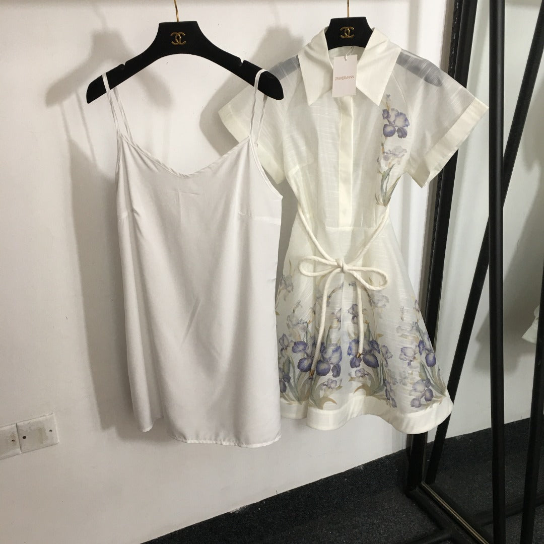 ZIMMERM*Flower print tie waist dress