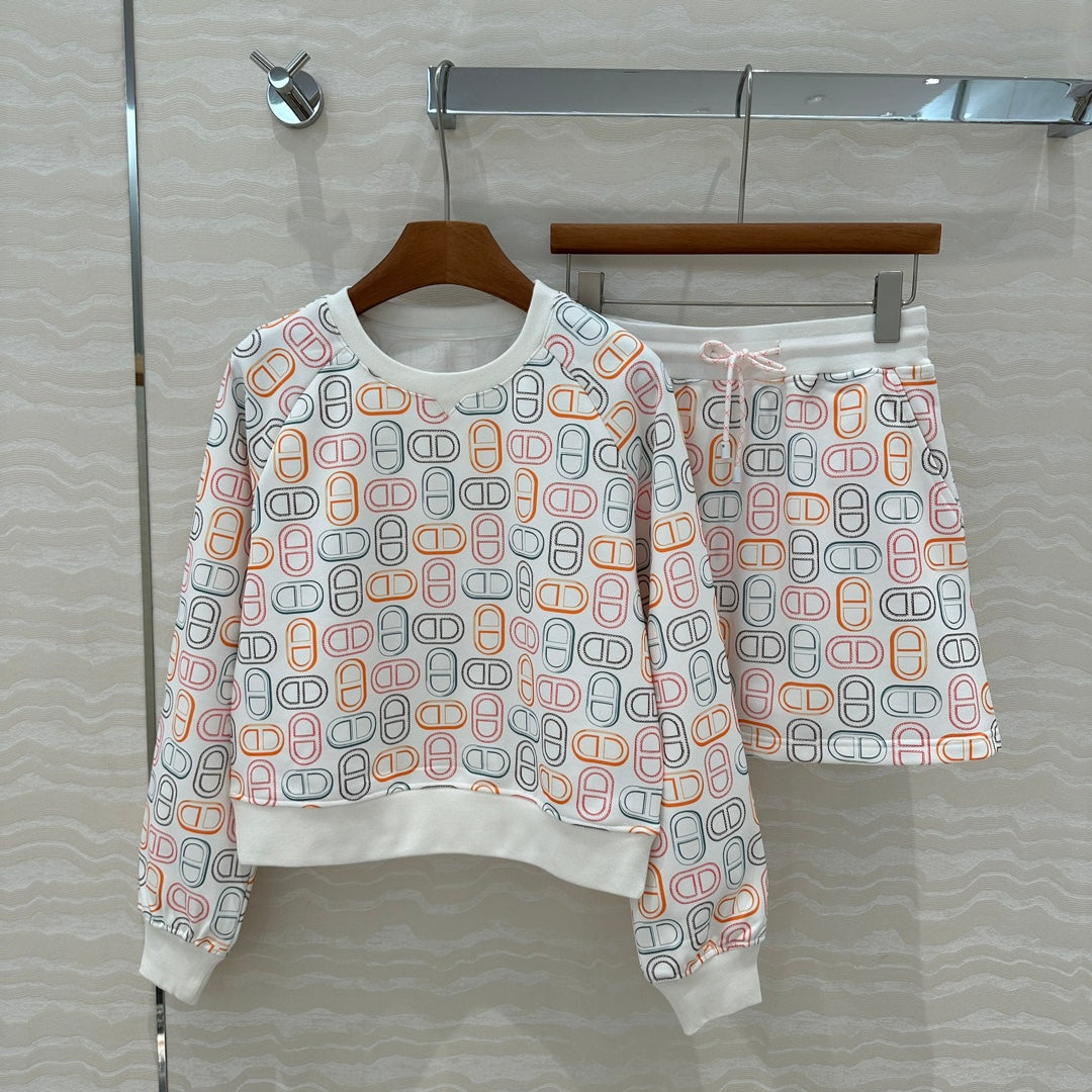 Herme*25SS printed sports suit