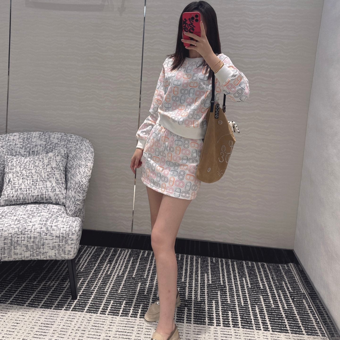 Herme*25SS printed sports suit