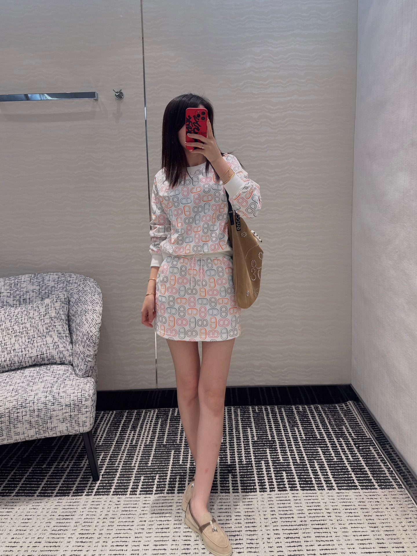 Herme*25SS printed sports suit