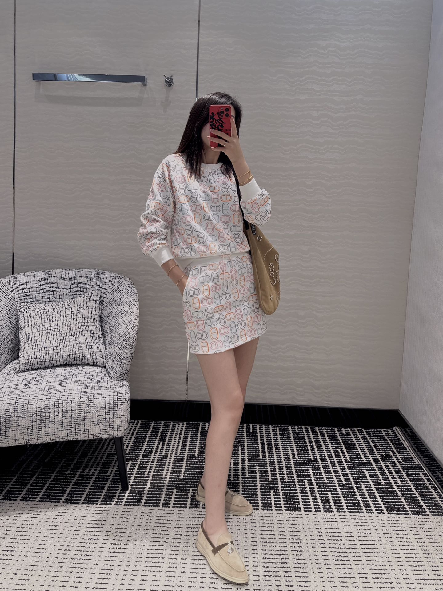 Herme*25SS printed sports suit