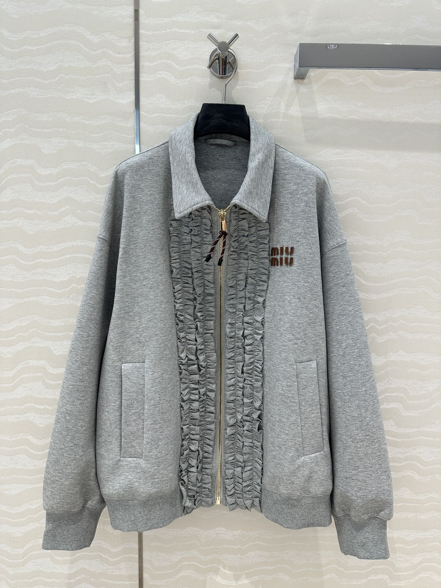 MIU* 25SS Sweater Jacket/Short Skirt