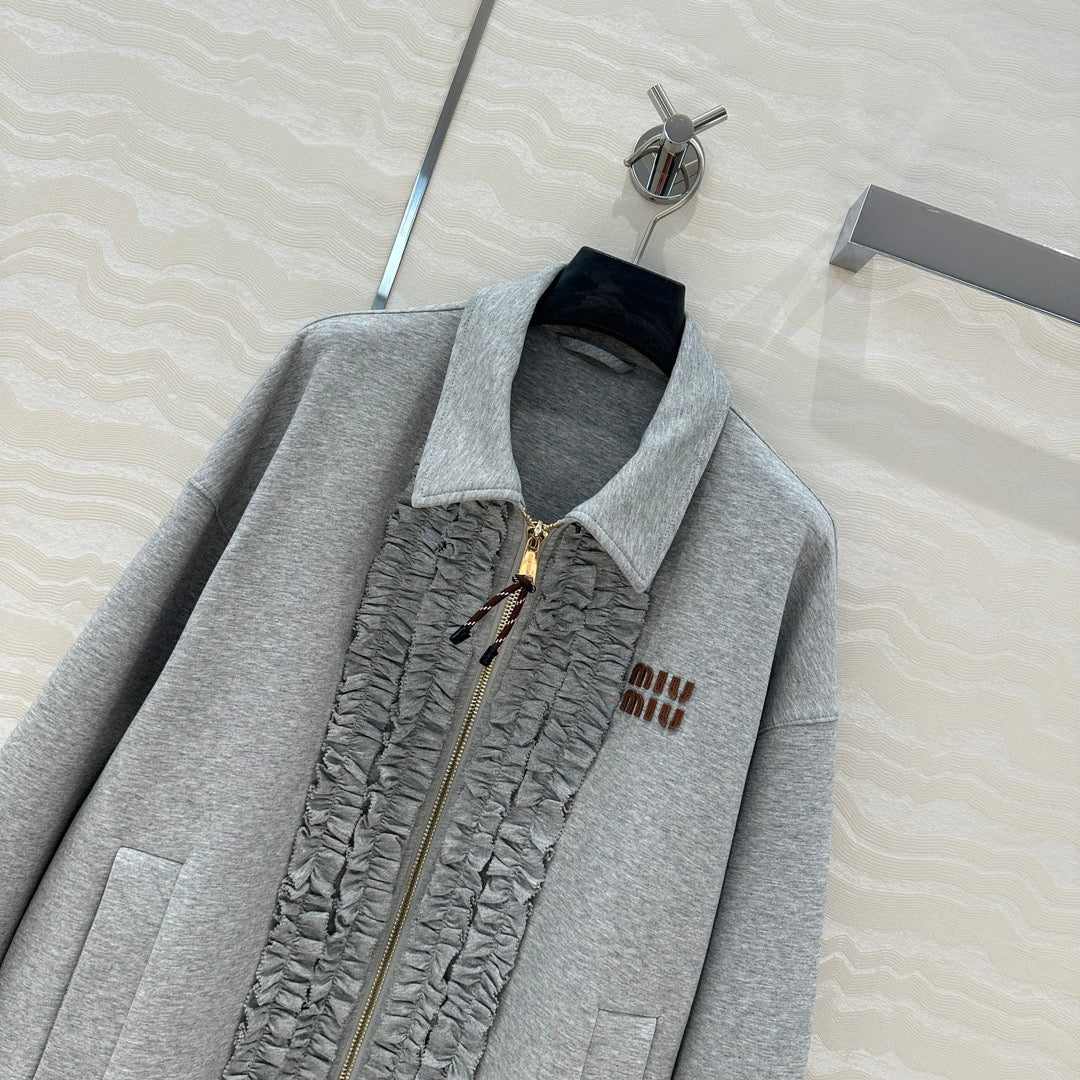 MIU* 25SS Sweater Jacket/Short Skirt