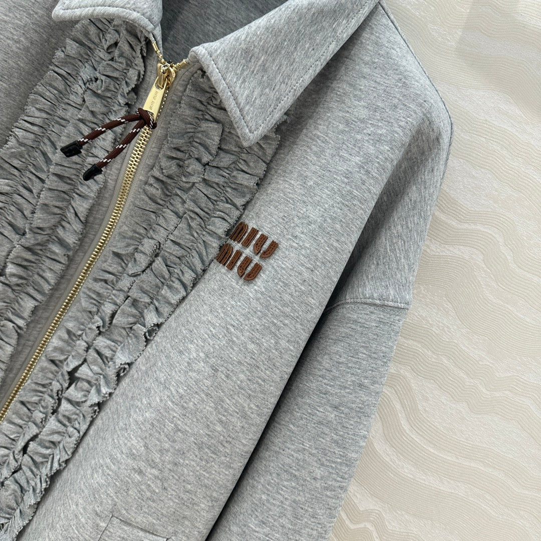 MIU* 25SS Sweater Jacket/Short Skirt