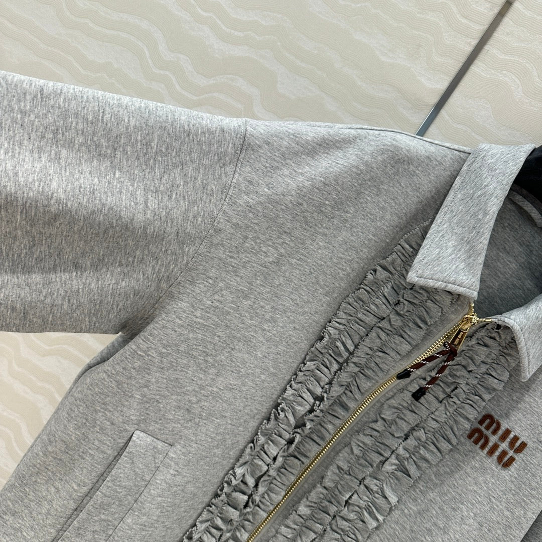 MIU* 25SS Sweater Jacket/Short Skirt