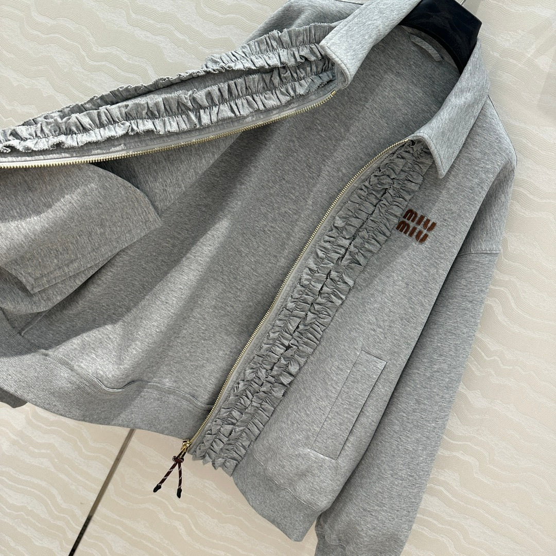 MIU* 25SS Sweater Jacket/Short Skirt