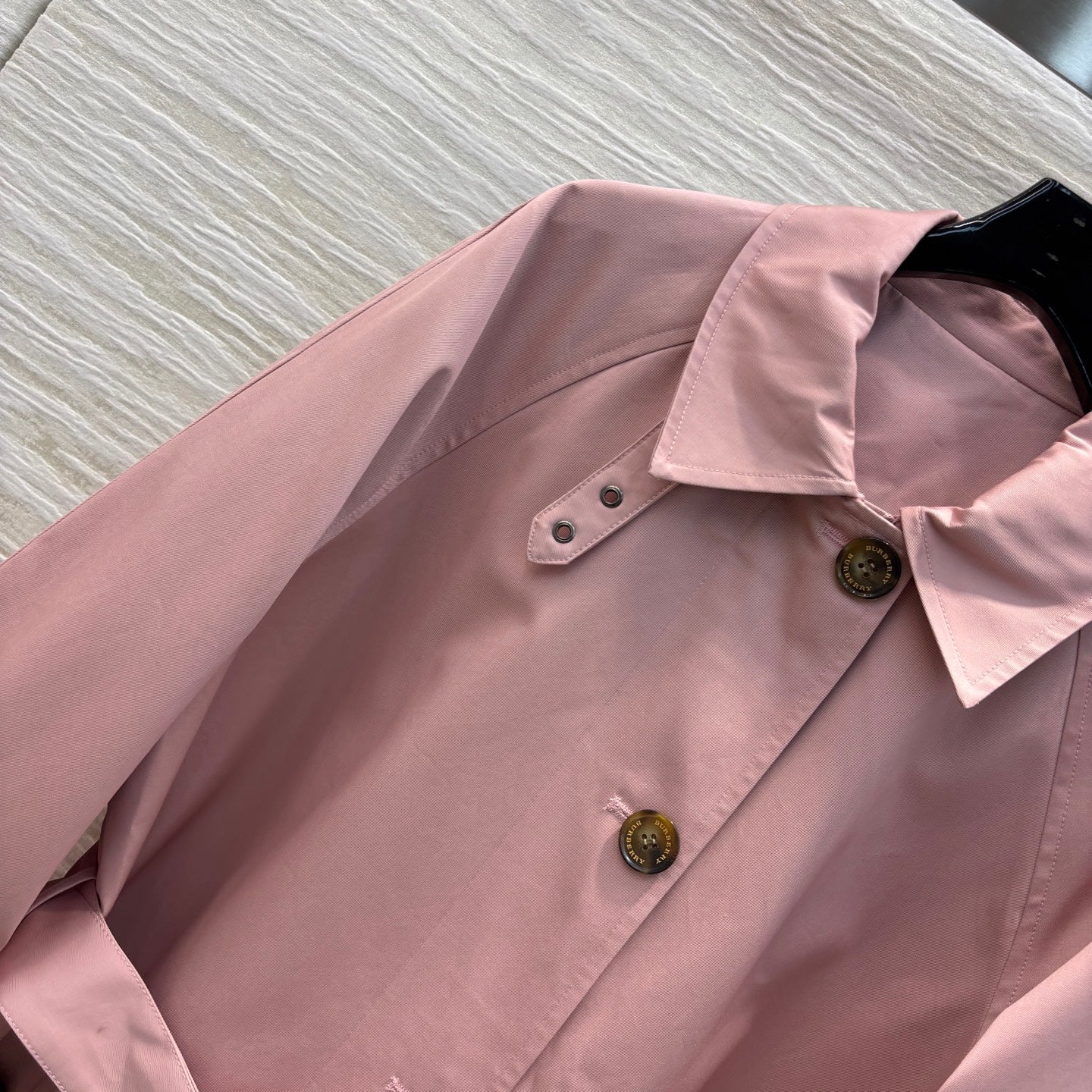 Burberr* 25SS Stand Collar Long Trench Coat