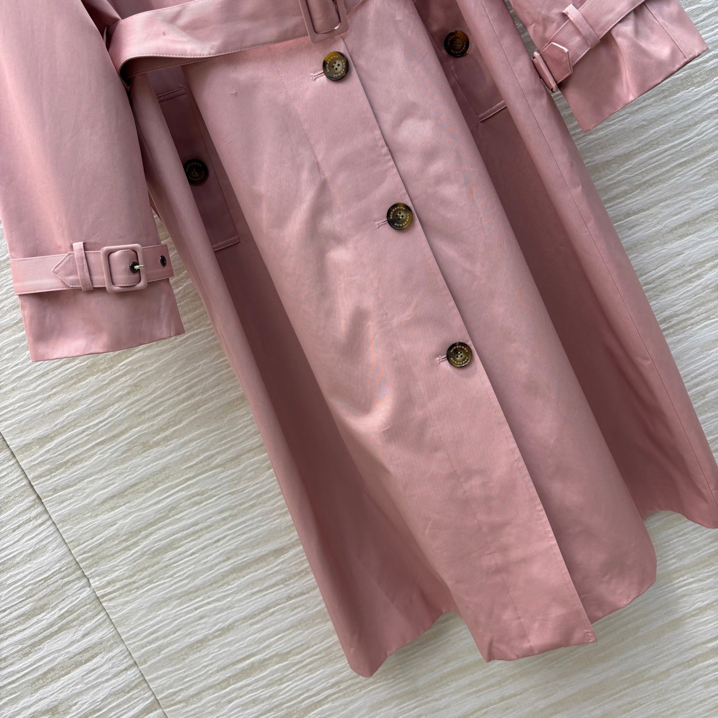 Burberr* 25SS Stand Collar Long Trench Coat