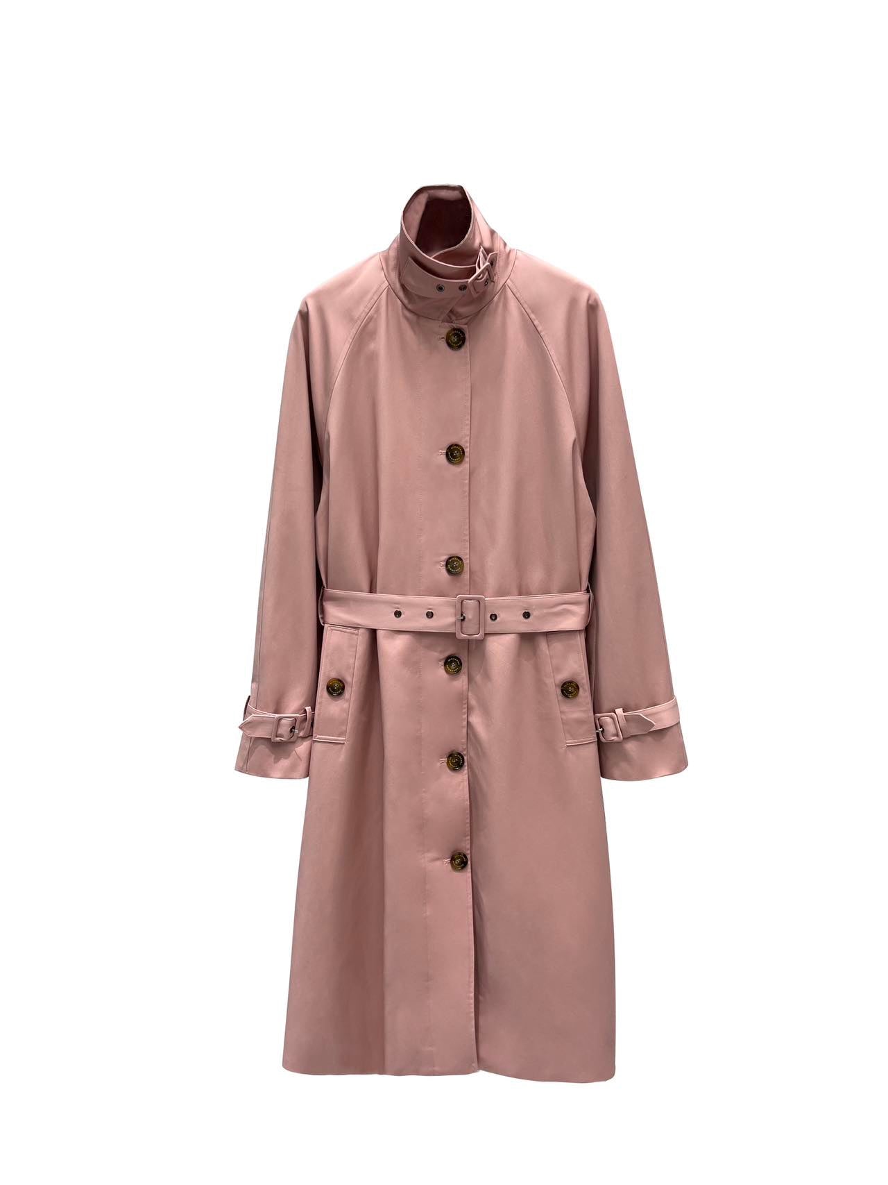 Burberr* 25SS Stand Collar Long Trench Coat