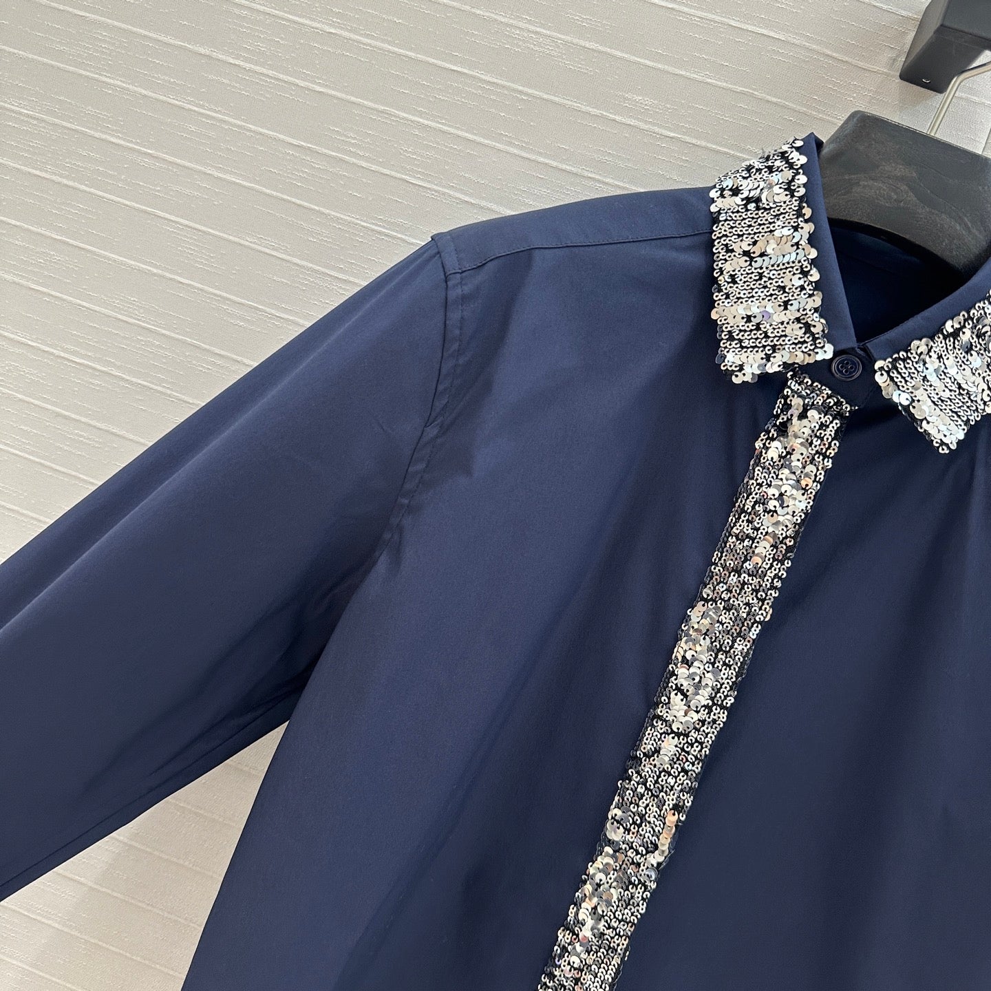DIO* 25SS sequined collar shirt