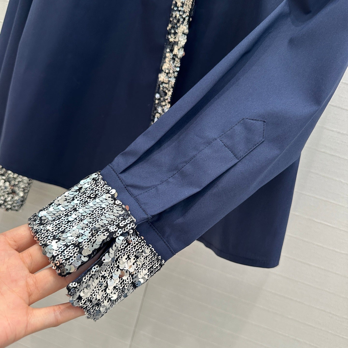 DIO* 25SS sequined collar shirt