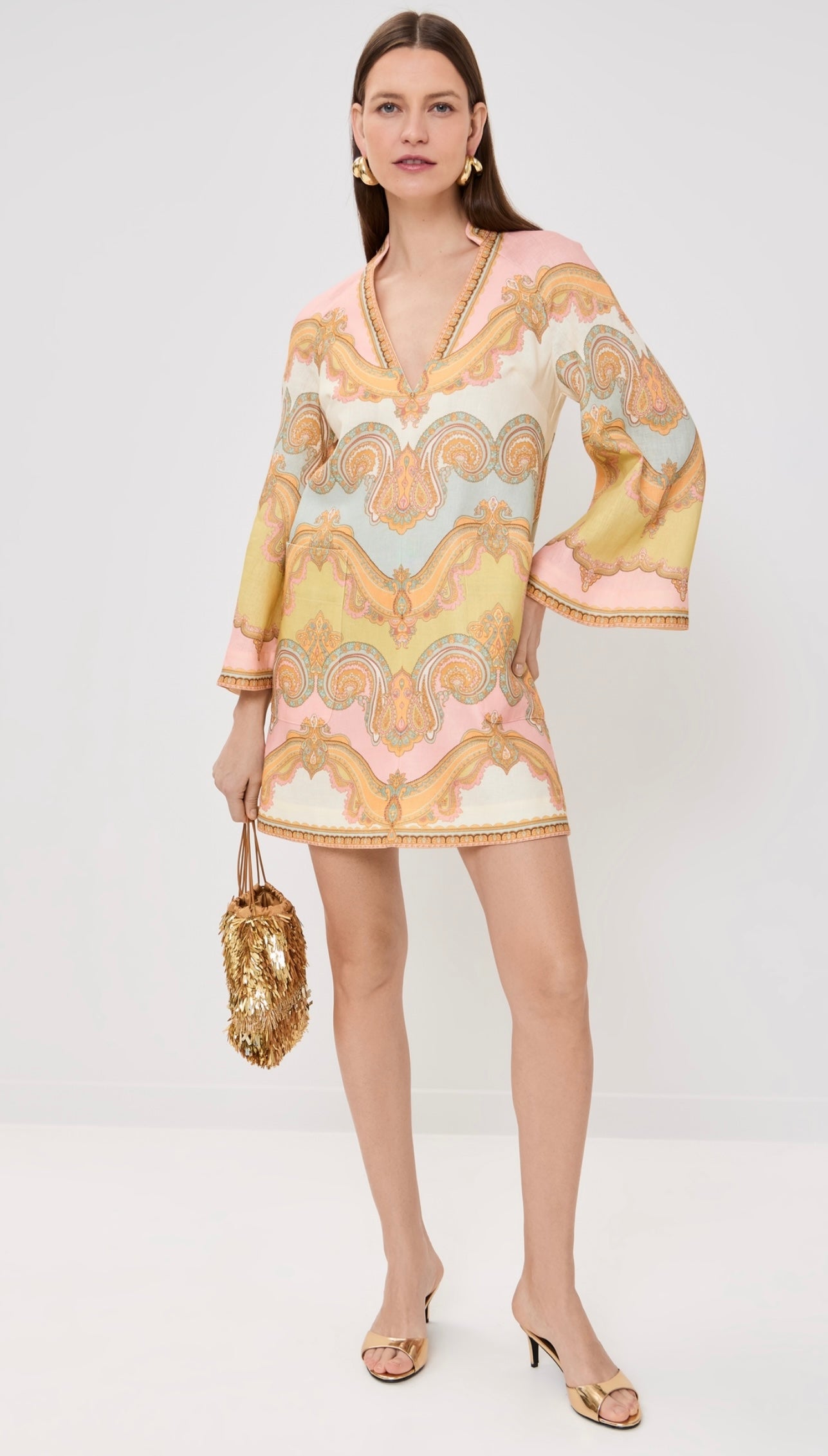 ZIMMERM* 25SS V-neck midi skirt