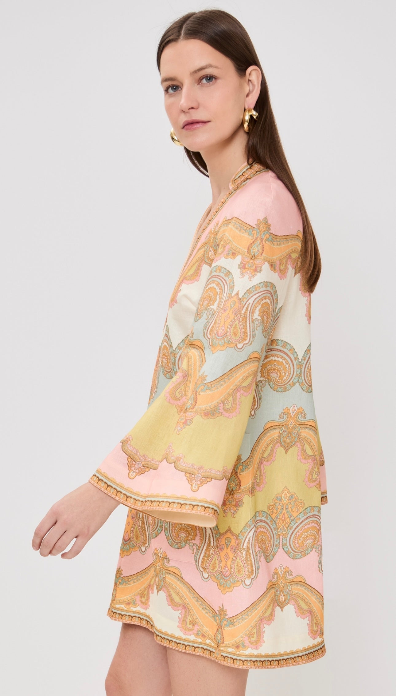 ZIMMERM* 25SS V-neck midi skirt