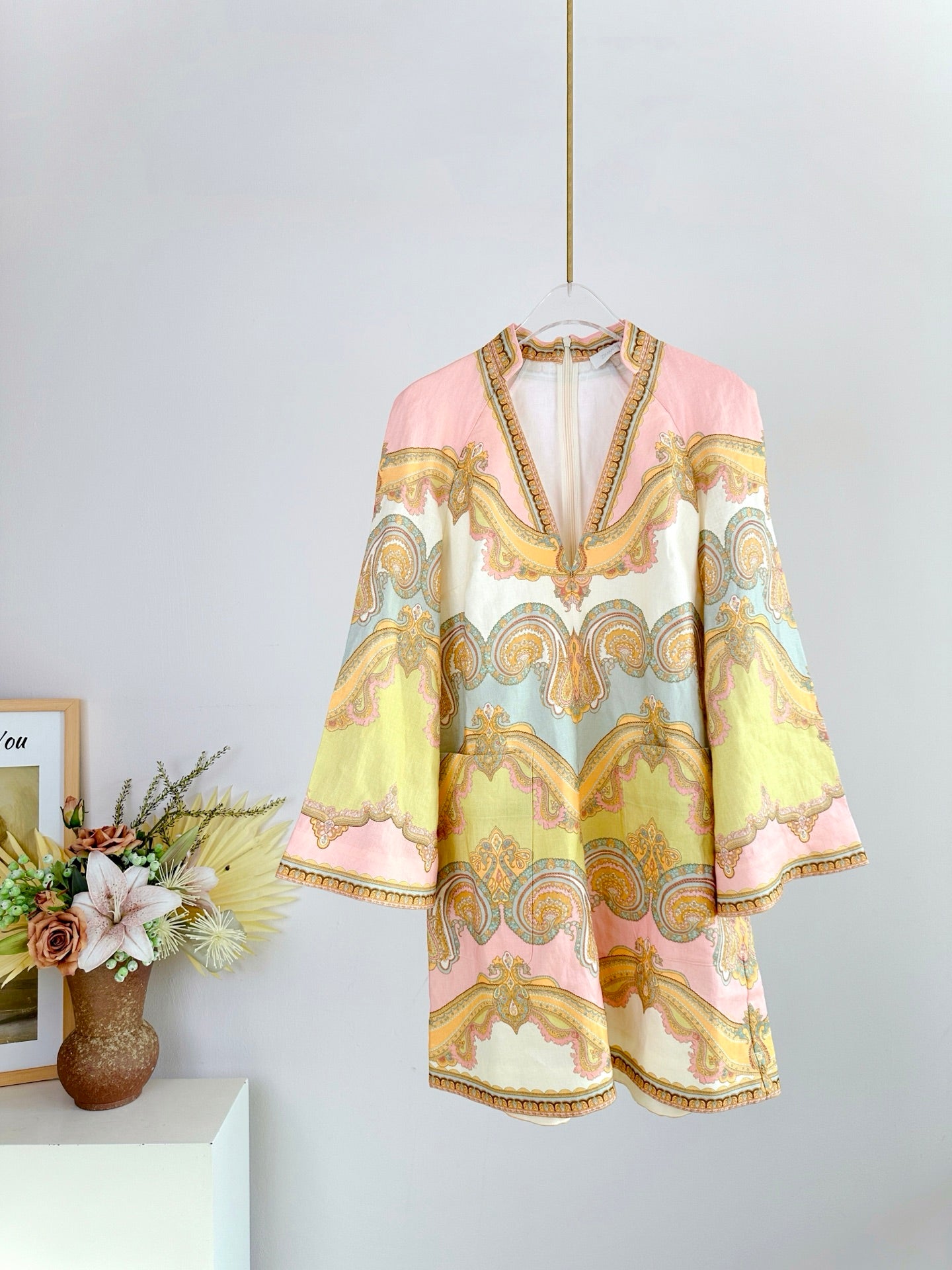 ZIMMERM* 25SS V-neck midi skirt