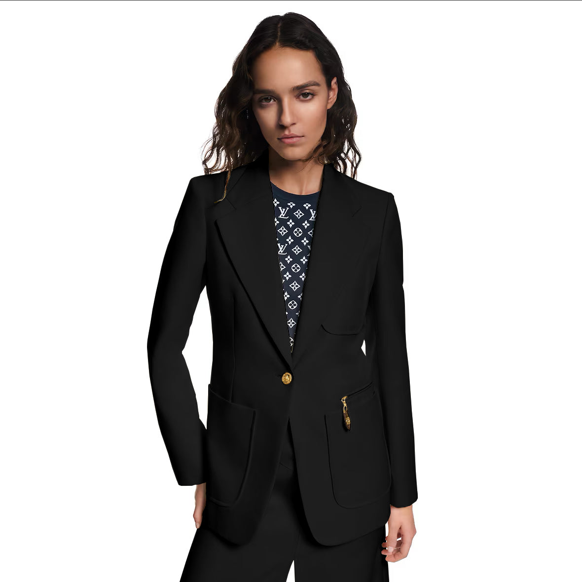 LOU* 25SS slim-fit suit jacket/skirt
