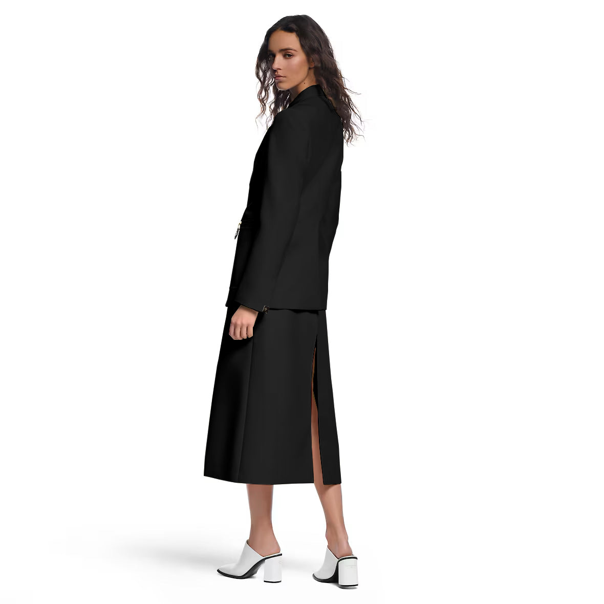 LOU* 25SS slim-fit suit jacket/skirt