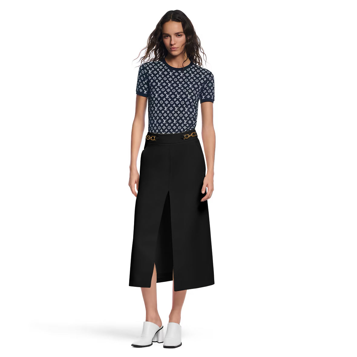 LOU* 25SS slim-fit suit jacket/skirt