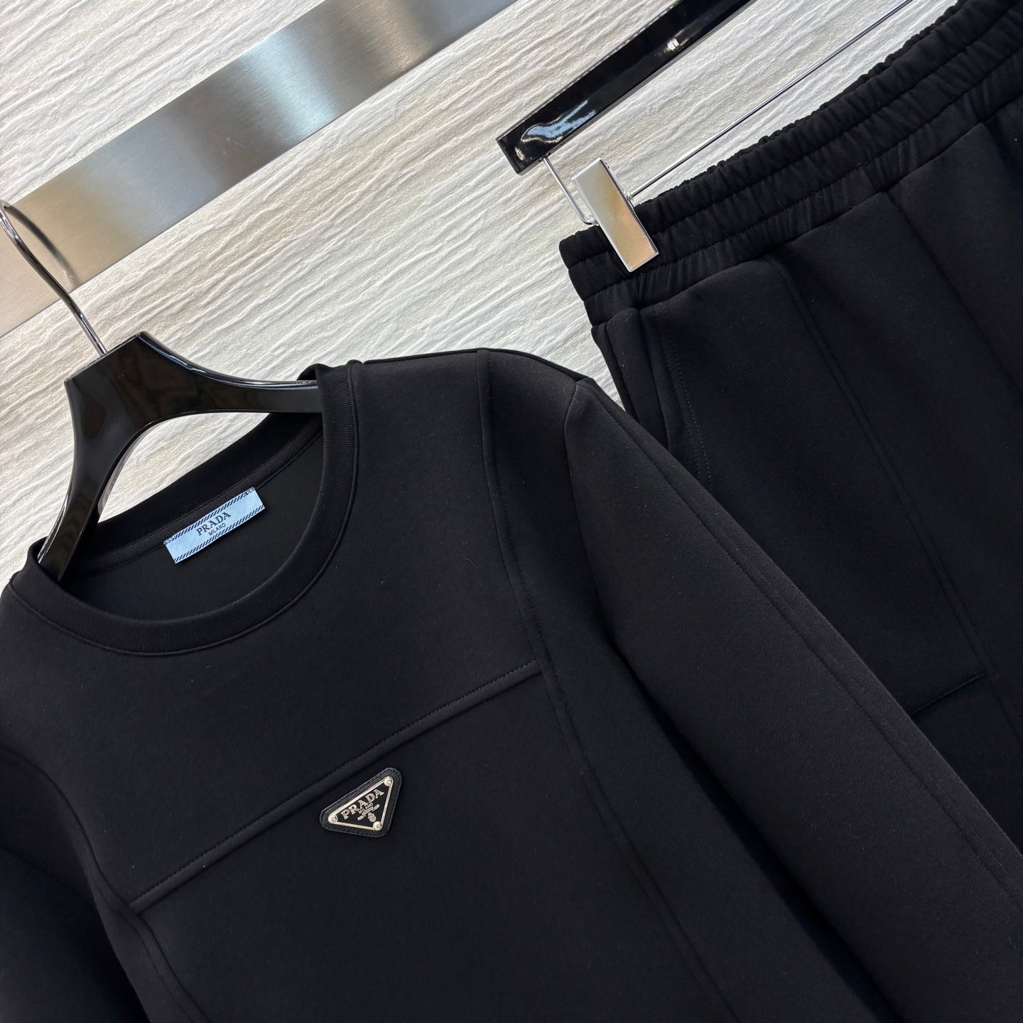 PRA* 25SS Cropped Top + Elastic Waist Flared Pants Set