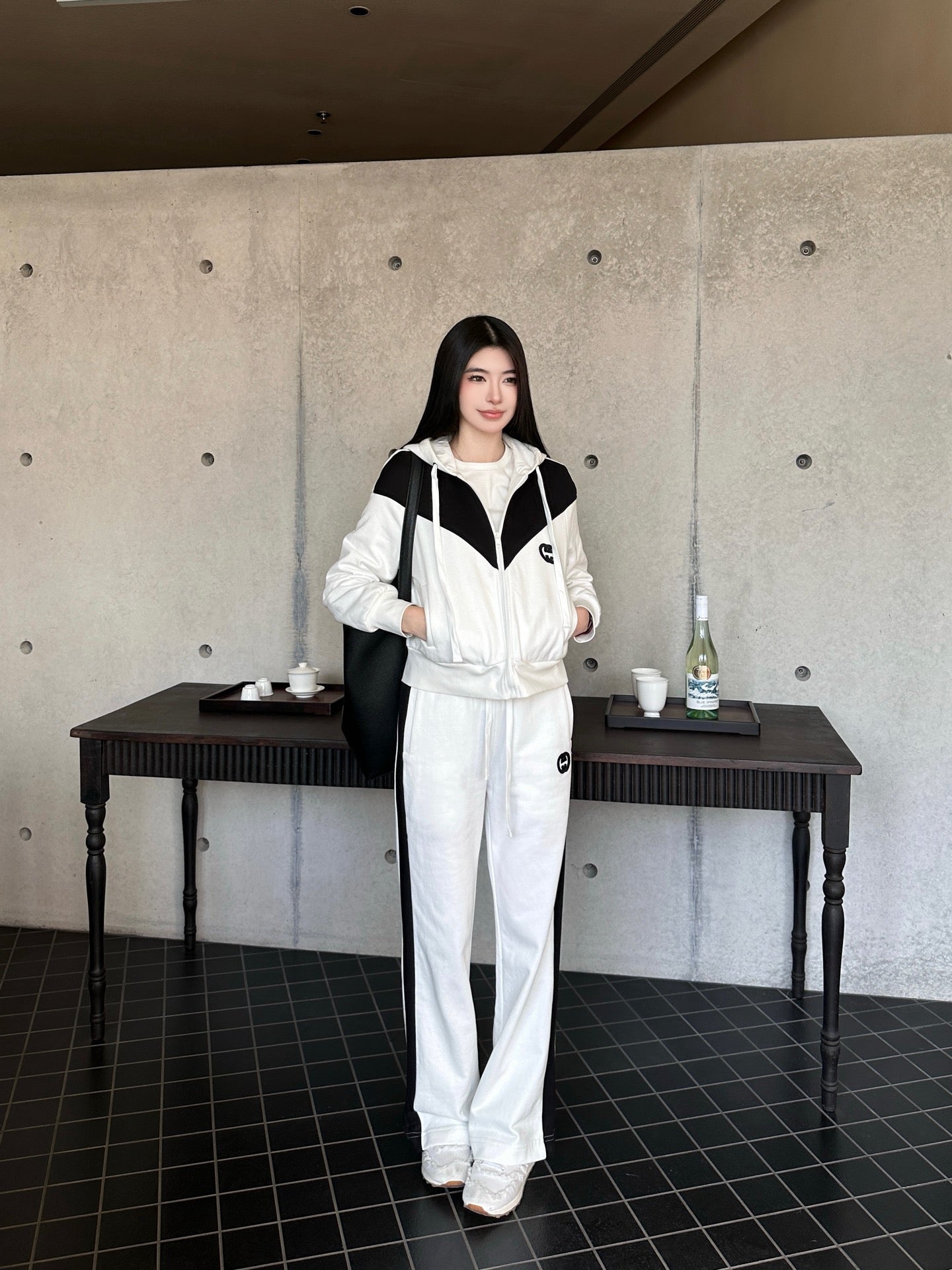 GUC* 25SS Zipper Jacket + High Waist Casual Pants