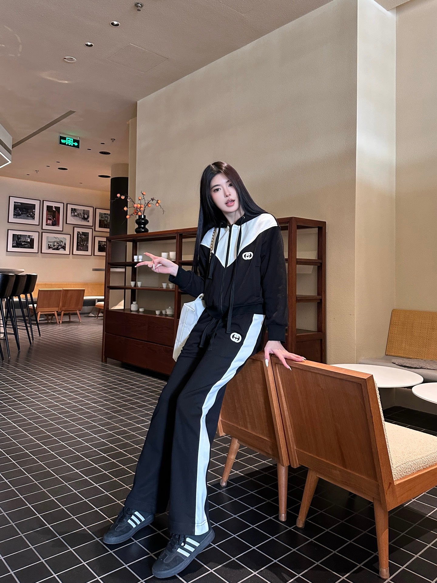 GUC* 25SS Zipper Jacket + High Waist Casual Pants