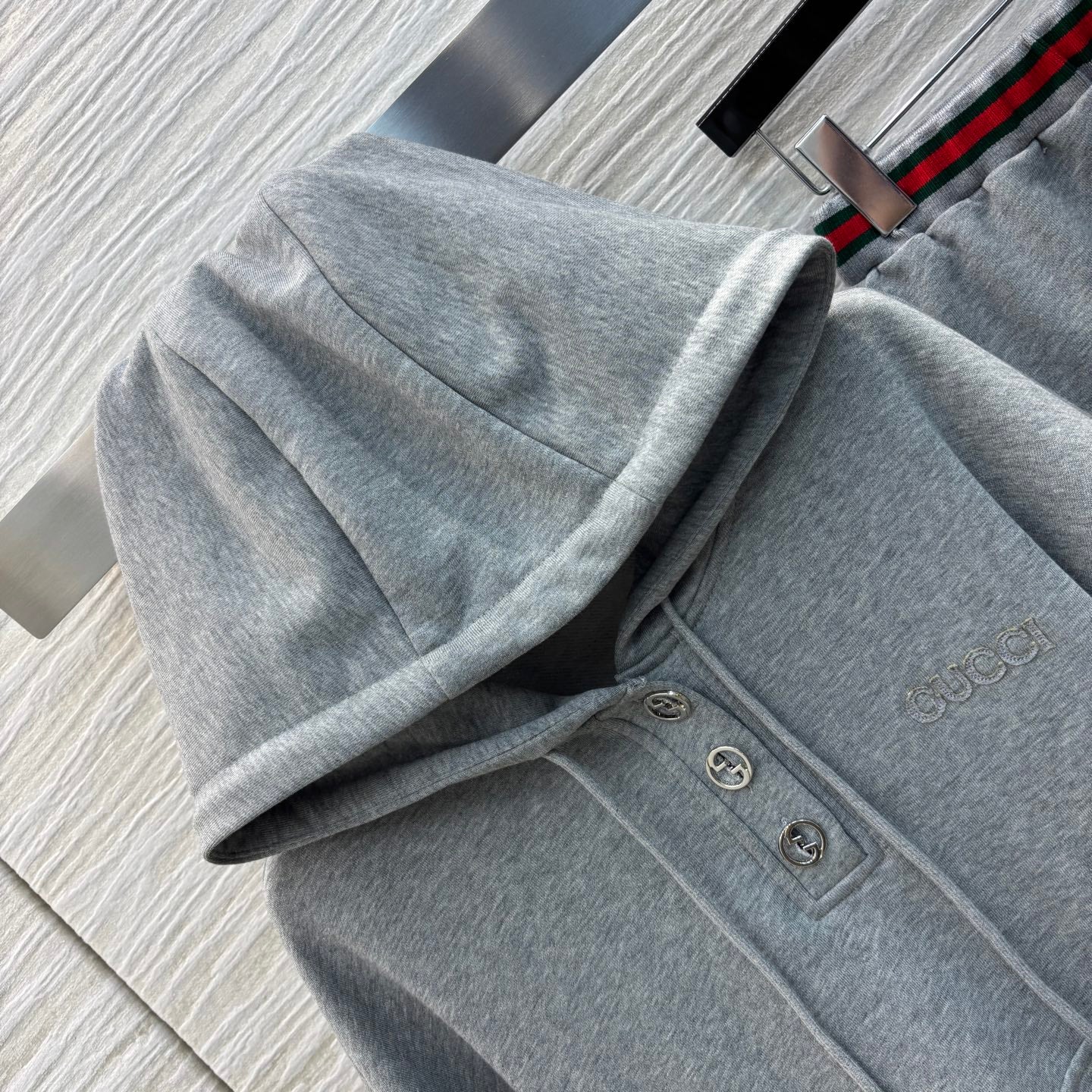 GUC* 25 Hooded Half-Button Sweatshirt + Elastic Sweater Skirt