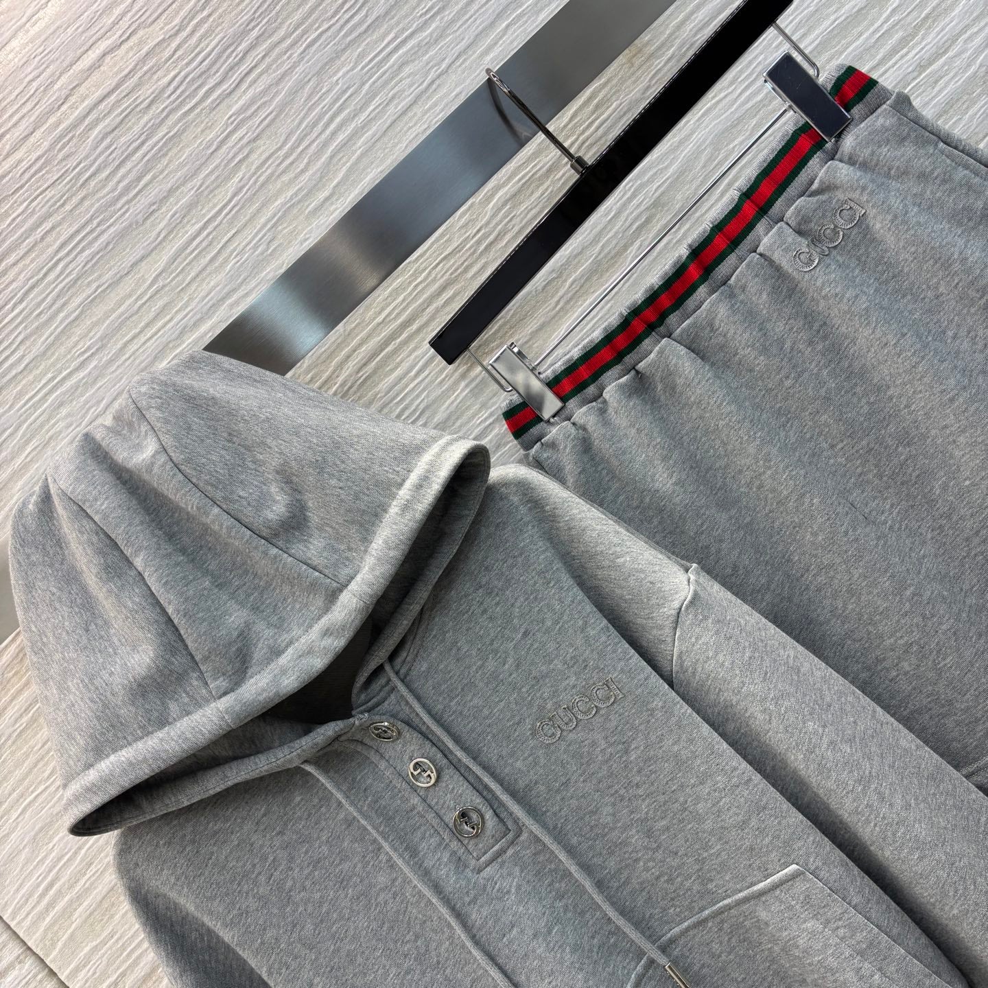 GUC* 25 Hooded Half-Button Sweatshirt + Elastic Sweater Skirt