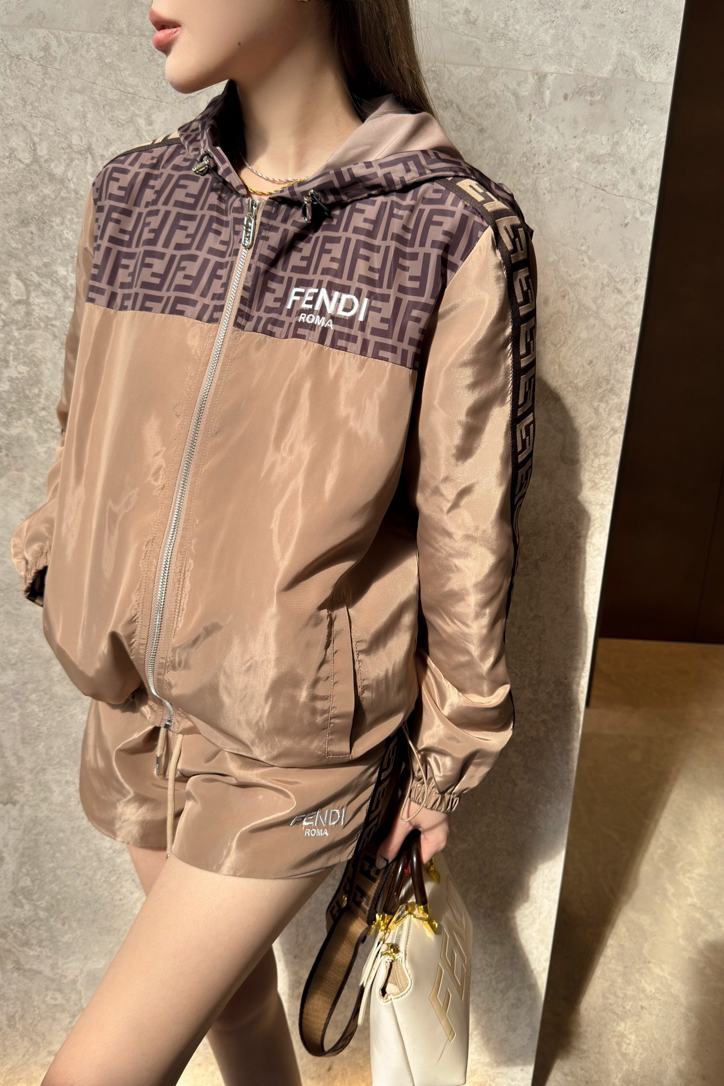 FED* 25SS Hooded Zipper Jacket + Shorts Set