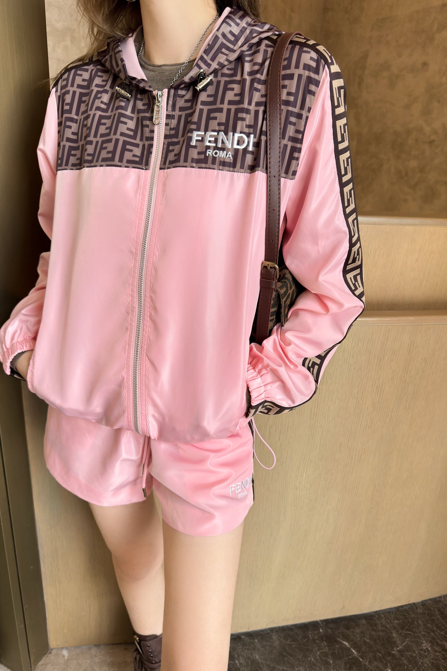 FED* 25SS Hooded Zipper Jacket + Shorts Set