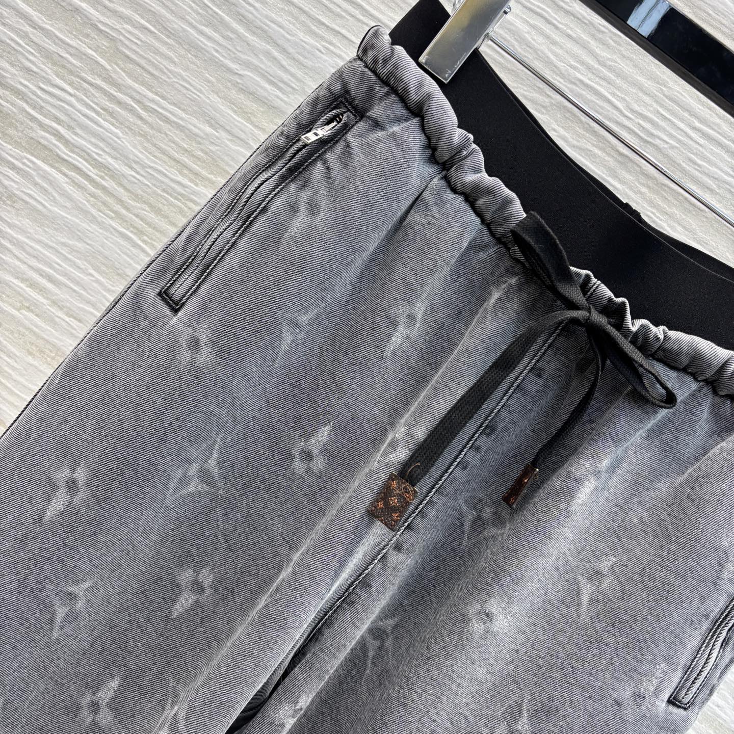 LOU* 25SS Tencel denim wide-leg pants