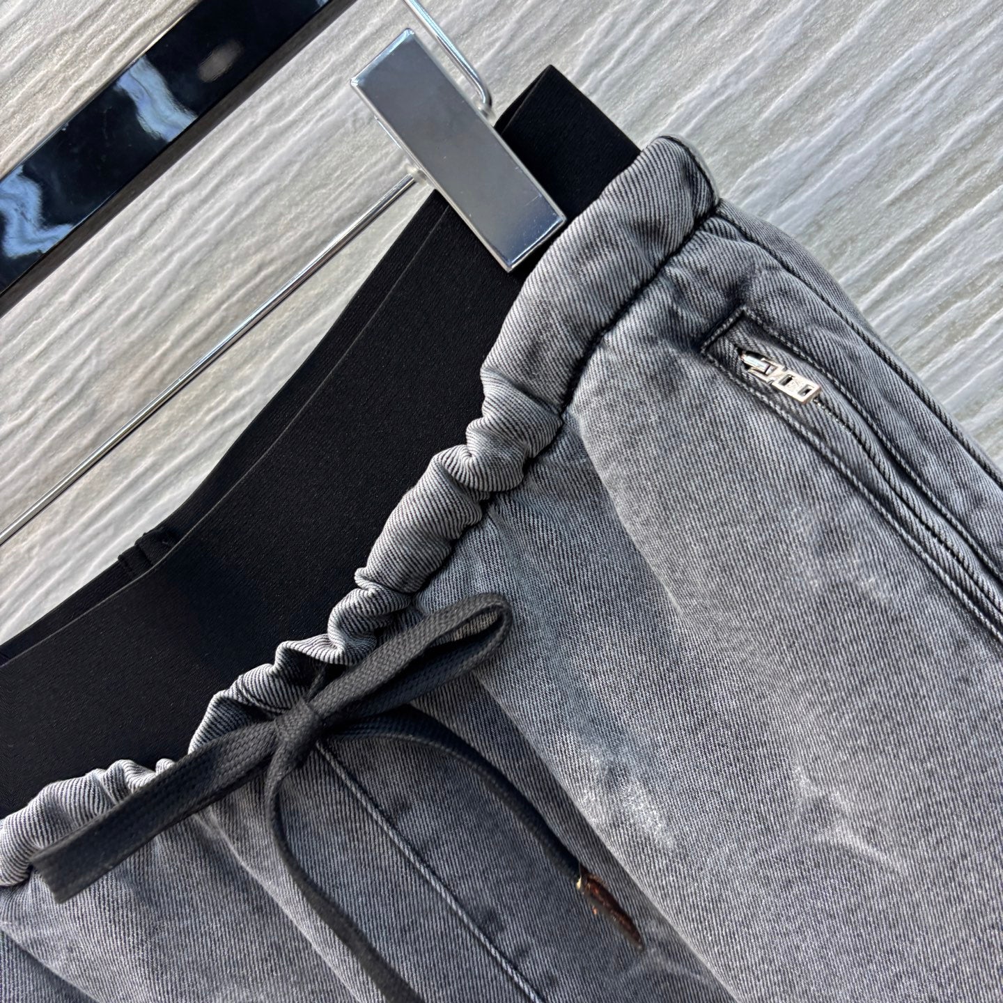 LOU* 25SS Tencel denim wide-leg pants