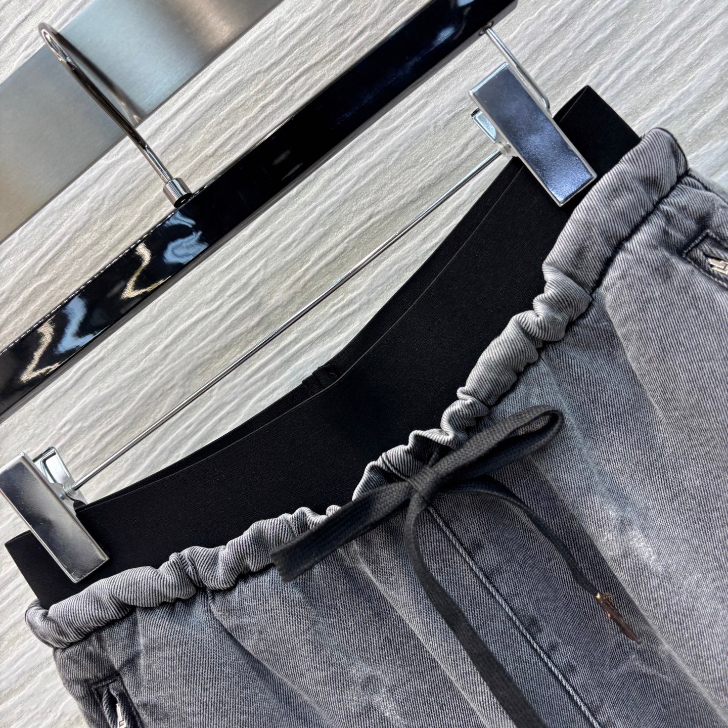 LOU* 25SS Tencel denim wide-leg pants