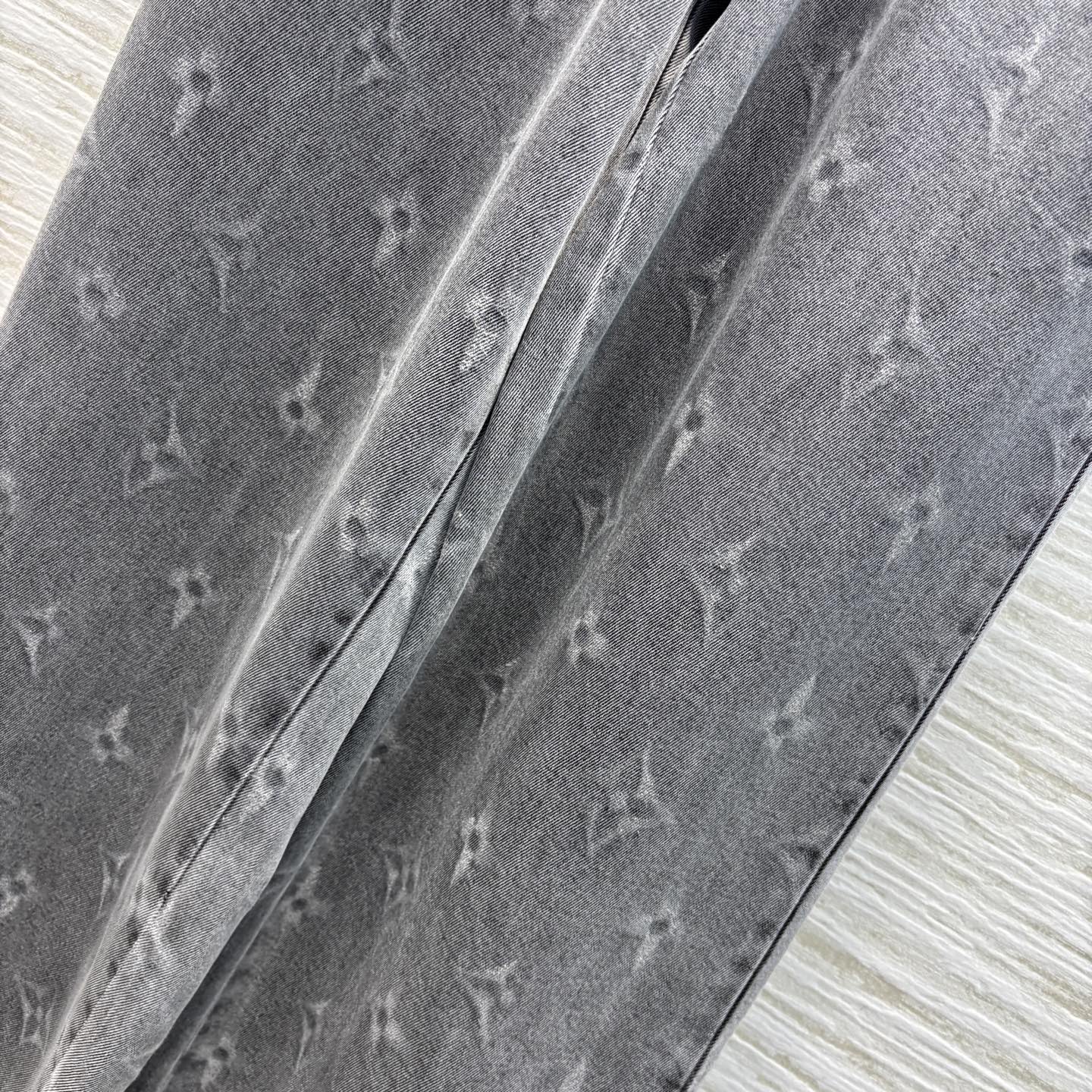 LOU* 25SS Tencel denim wide-leg pants