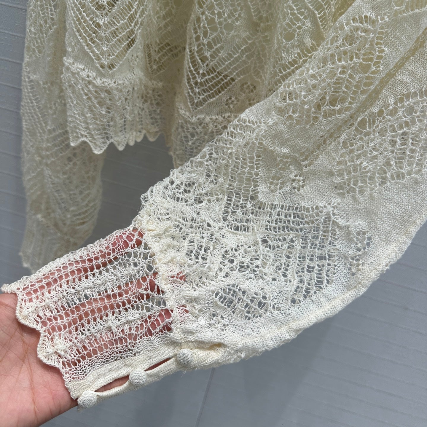 DIO* 25SS high collar hollow lace 2-piece set